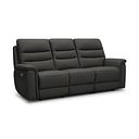 Jarrod 3 Seater Power Recliner with Adjustable Power Headrest and Lumbar Support in Storm Leather