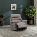 Jarrod Power Recliner Armchair in Oyster Leather