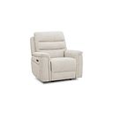 Jarrod Power Recliner Armchair with Adjustable Power Headrest and Lumbar Support in Hopsack Natural Fabric