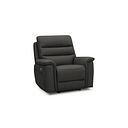 Jarrod Power Recliner Armchair with Adjustable Power Headrest and Lumbar Support in Storm Leather
