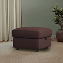 Jarrod Storage Footstool in Chestnut Leather