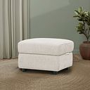 Jarrod Storage Footstool in Hopsack Natural Fabric