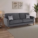 Jasmine 4 Seater Sofa in Campo Fabric - Pewter with Khalifa Steel Scatters