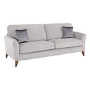 Jasmine 4 Seater Sofa in Campo Fabric - Silver with Khalifa Steel Scatters