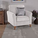 Jasmine Armchair in Campo Fabric - Silver with Khalifa Steel Scatters