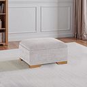 Jasmine Storage Footstool in Campo Silver Fabric