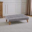 Jasmine Footstool in Khalifa Steel Fabric