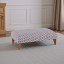Jasmine Footstool in Newton Coral Fabric