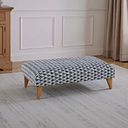 Jasmine Footstool in Newton Ocean Fabric