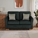 Jasmine 2 Seater Sofa Bed with Deluxe Mattress in Orkney Forest with Newton Forest Scatters