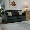 Jasmine 3 Seater Sofa Bed with Deluxe Mattress in Orkney Forest with Newton Forest Scatters