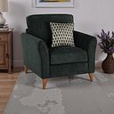 Jasmine Armchair in Orkney Fabric - Forest with Newton Forest Scatters