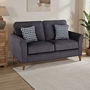 Jasmine 2 Seater Sofa in Orkney Fabric - Graphite with Newton Ocean Scatters