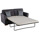Jasmine 3 Seater Sofa Bed with Standard Mattress in Orkney Graphite with Newton Ocean Scatters