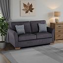 Jasmine 3 Seater Sofa Bed with Deluxe Mattress in Orkney Graphite with Newton Ocean Scatters
