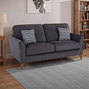 Jasmine 3 Seater Sofa in Orkney Fabric - Graphite with Newton Ocean Scatters