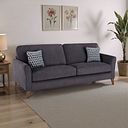 Jasmine 4 Seater Sofa in Orkney Fabric - Graphite with Newton Ocean Scatters