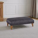Jasmine Footstool in Orkney Graphite Fabric