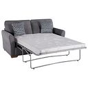 Jasmine 3 Seater Sofa Bed with Deluxe Mattress in Orkney Grey with Newton Ocean Scatters