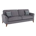 Jasmine 4 Seater Sofa in Orkney Fabric - Grey with Newton Ocean Scatters