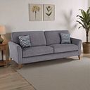 Jasmine 4 Seater Sofa in Orkney Fabric - Grey with Newton Ocean Scatters