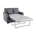 Jasmine Armchair Sofa Bed with Deluxe Mattress in Orkney Grey with Newton Ocean Scatters