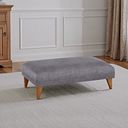 Jasmine Footstool in Orkney Grey Fabric