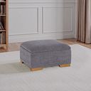 Jasmine Storage Footstool in Orkney Grey Fabric