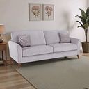 Jasmine 4 Seater Sofa in Orkney Fabric - Natural with Newton Coral Scatters