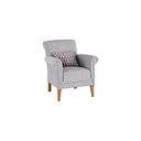 Jasmine Accent Chair in Orkney Natural with Newton Coral Bolster