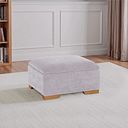 Jasmine Storage Footstool in Orkney Natural Fabric