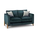 Jude 2 Seater Sofa in Duke Airforce Fabric with Oak Feet