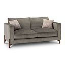 Jude 3 Seater Sofa in Duke Cedar Fabric with Walnut Finished Feet