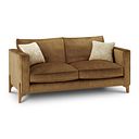 Jude 3 Seater Sofa in Duke Old Gold Fabric with Oak Feet