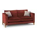 Jude 3 Seater Sofa in Duke Sunset Fabric with Oak Feet