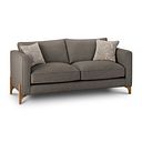 Jude 3 Seater Sofa in Oscar Mocha Fabric with Oak Feet