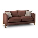 Jude 3 Seater Sofa in Oscar Rust Fabric with Oak Feet