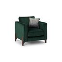Jude Armchair in Duke Bottle Green Fabric with Walnut Finished Feet