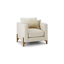 Jude Armchair in Oscar Linen Fabric with Oak Feet