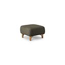 Jude Footstool in Oscar Emerald Fabric with Oak Feet