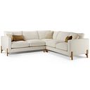 Jude Large Corner Sofa in Oscar Linen Fabric with Oak Feet