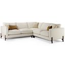 Jude Large Corner Sofa in Oscar Linen Fabric with Walnut Finished Feet