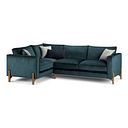Jude Right Hand Corner Sofa in Duke Airforce Fabric with Oak Feet