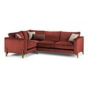 Jude Right Hand Corner Sofa in Duke Sunset Fabric with Oak Feet