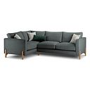 Jude Right Hand Corner Sofa in Oscar Nickel Fabric with Oak Feet