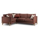 Jude Right Hand Corner Sofa in Oscar Rust Fabric with Oak Feet