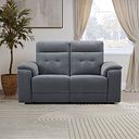 Juno 2 Seater Electric Recliner Sofa With Power Headrests in Amigo Coal Fabric