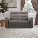 Juno 2 Seater Electric Recliner Sofa With Power Headrests in Amigo Cocoa Fabric