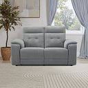 Juno 2 Seater Electric Recliner Sofa With Power Headrests in Amigo Granite Fabric