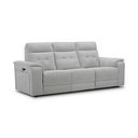Juno 3 Seater Electric Recliner Sofa With Power Headrests in Amigo Dove Fabric